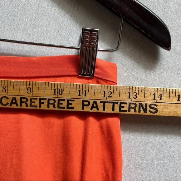 COS 100% Viscose Elegant Orange A line Women's Skirt Sz 2 - Picture 10 of 10